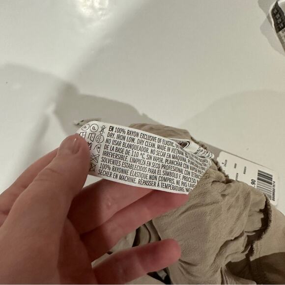 Forever 21 Taupe Beige High Rise Lace Up Short Shorts Size L - Picture 5 of 8